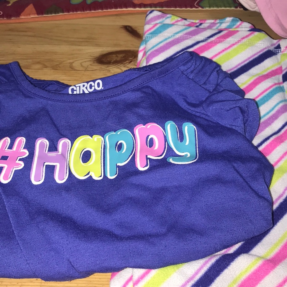 Girls “#Happy” pajama set, size XS
